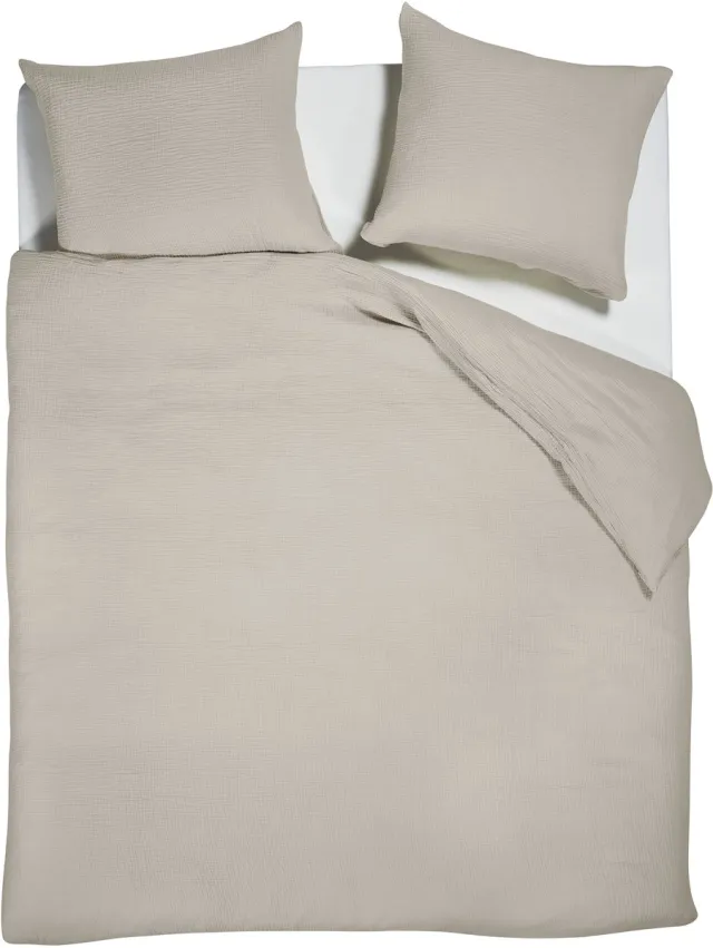 vtwonen Gentle Embrace dekbedovertrek - Tweepersoons - 200 x 200/220 cm - Zand