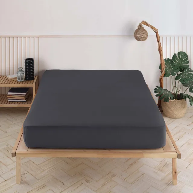 Unyqoos Hoogwaardig Jersey Hoeslaken van Katoen voor Matras 90x200 cm Antraciet