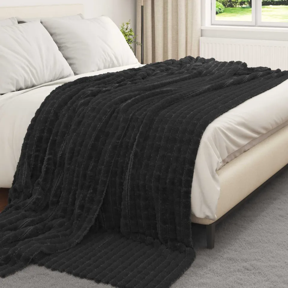 vidaXL Kleden 6 st Zwart 270 x 240 cm 10,54 kg Fleece, foto 3