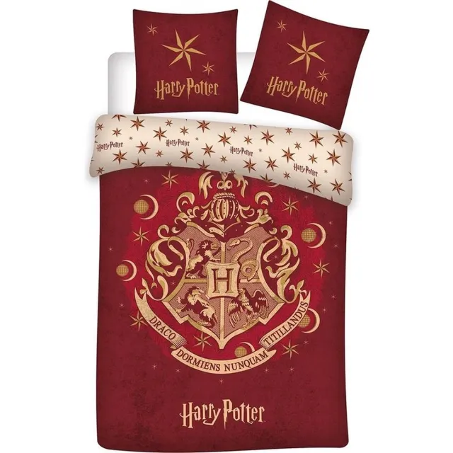 Harry Potter Dekbedovertrek zweinstein- 140 x 200 cm rood Multicolor