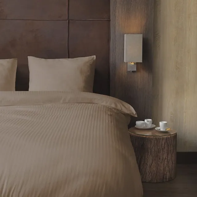 Beau Maison Hotellinnen Taupe Katoen Satijn 200x200/220 cm + 2 kussenslopen