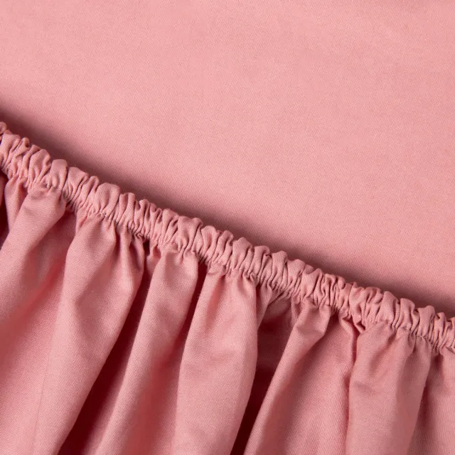 kayori Shizu Topper Hoeslaken Perkal - 200x200cm - 200TC Hotelkwaliteit - Matrasdikte 12 cm - Roze