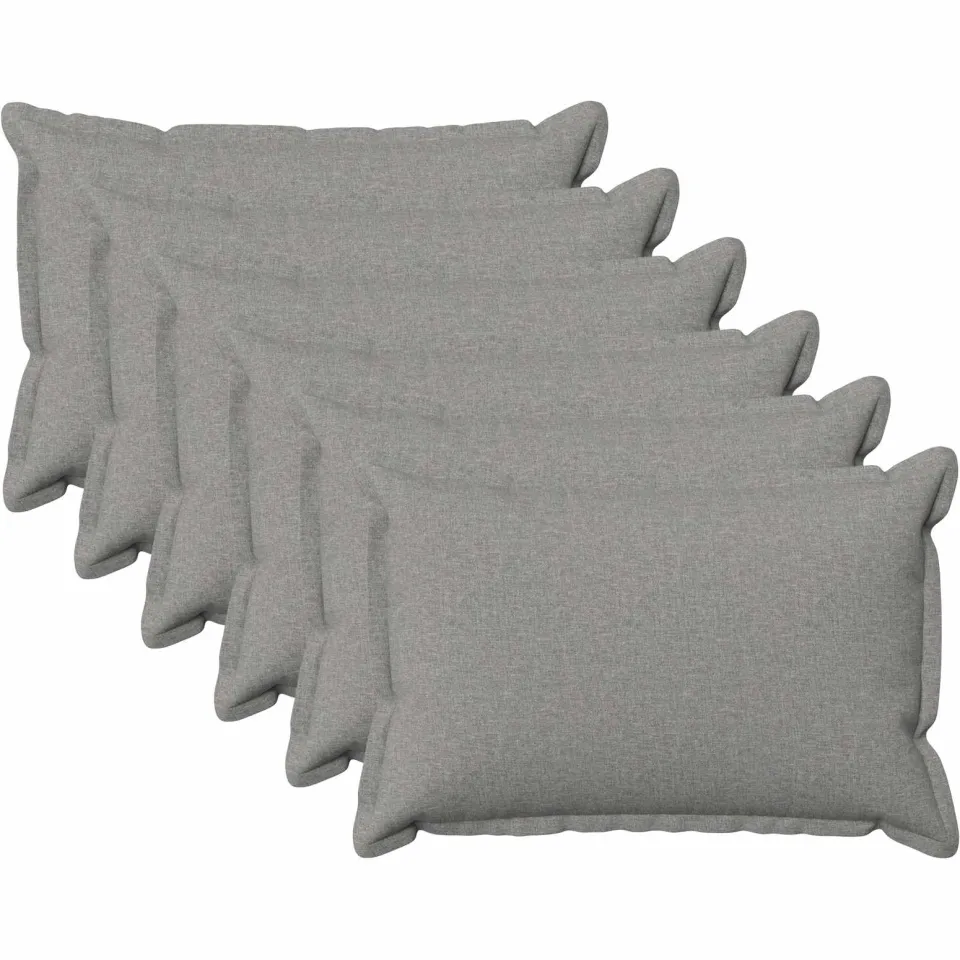 vidaXL Kussensloop 6 st HOUTEN Wolkengrijs 40 x 60 cm Faux Linnen