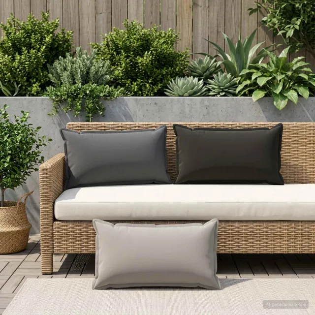 vidaXL Kussensloop 6 st HOUTEN Zwart 40 x 80 cm Polyester, foto 2