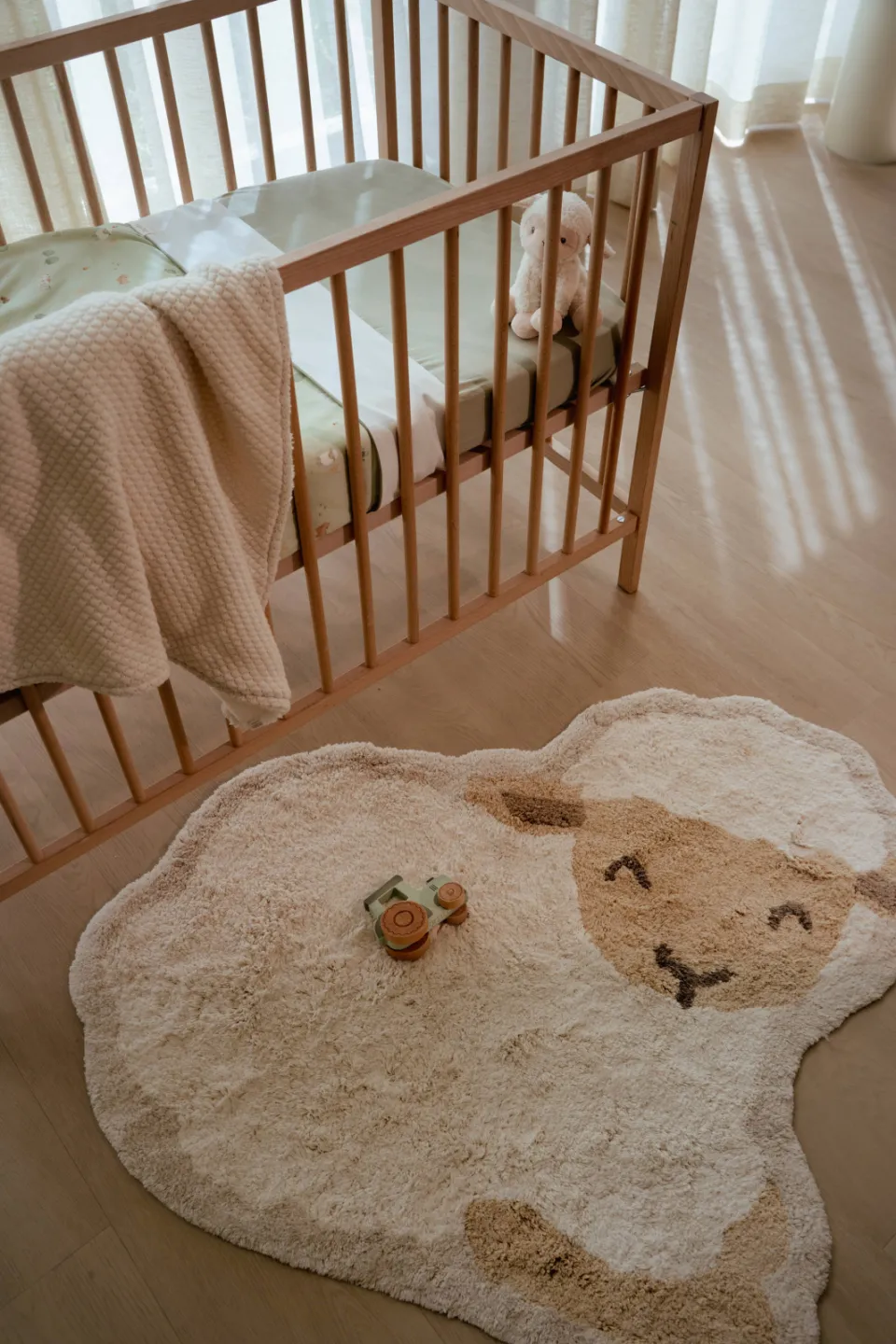 Little Dutch Pure Soft White gebreide wiegdeken, foto 3