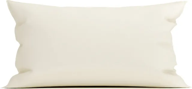 Yellow Kussensloop Percale - Kussenhoes van 40x80 cm - 1 stuk - 100% Katoen-Perkal - Off-White