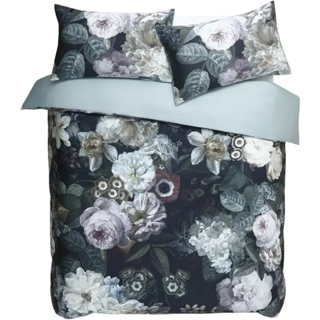 M.M Linen Floz Dekbedovertrek - Extra breed - 260x200/220 cm - Grijs Groen