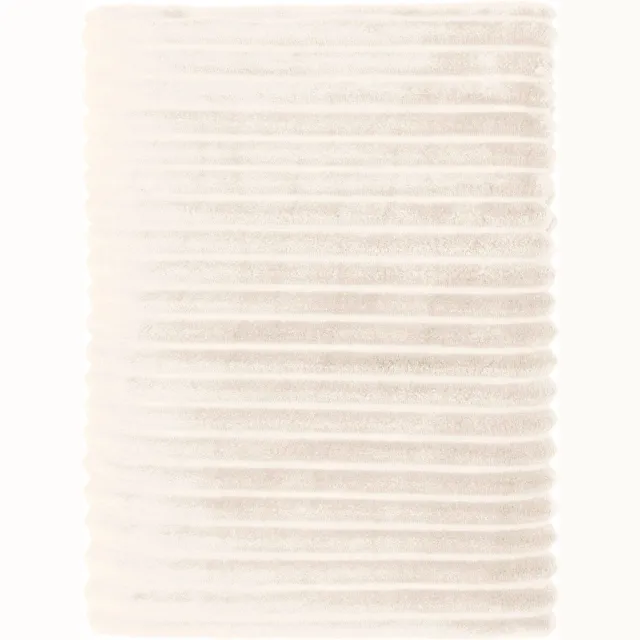 Mistral Home PLAID - recycled flannel - 130 x 170 cm - effen kleur - Écru- Duurzaam
