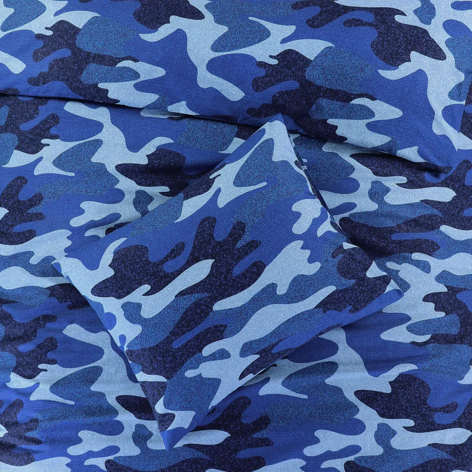 NOUS Kids katoenen dekbedovertrek kinderbed (120x150 cm) blauw, foto 3