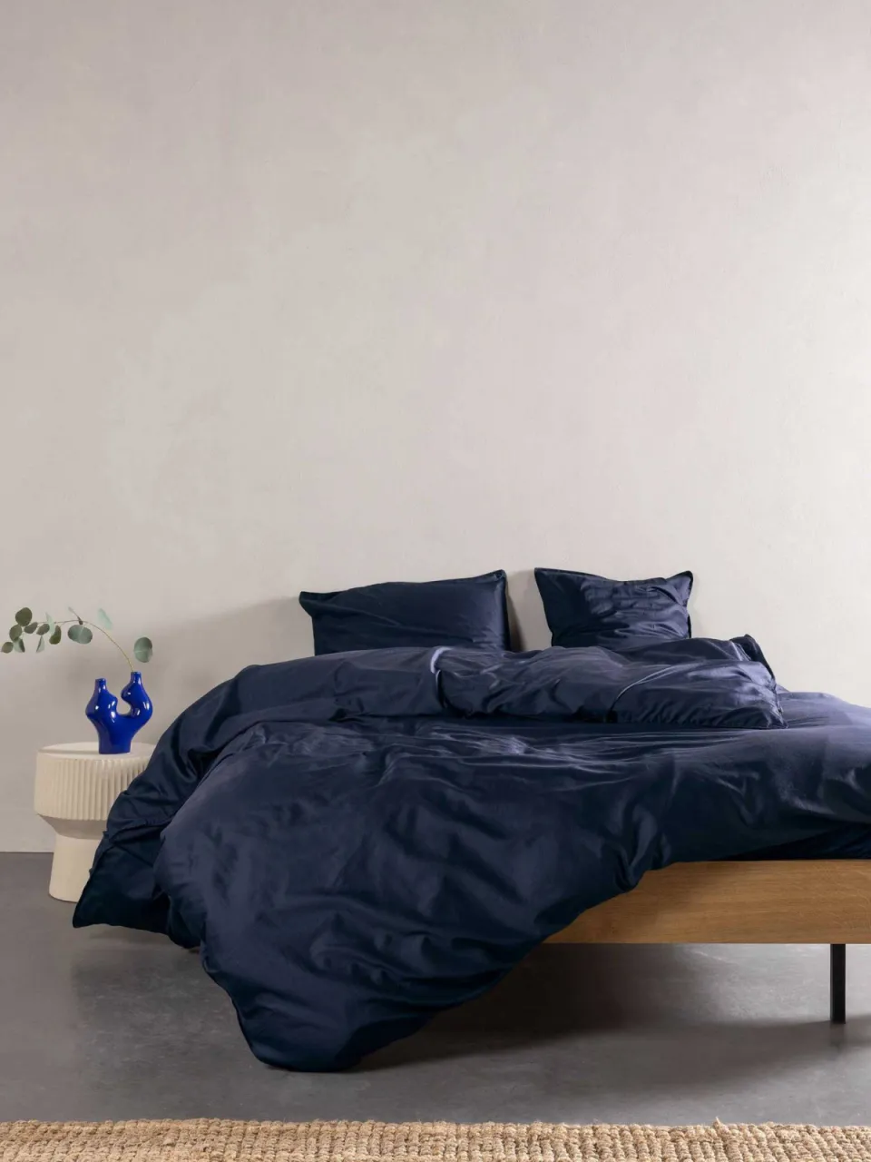 Essenza Minte satijnen dekbedovertrek nightblue, foto 2