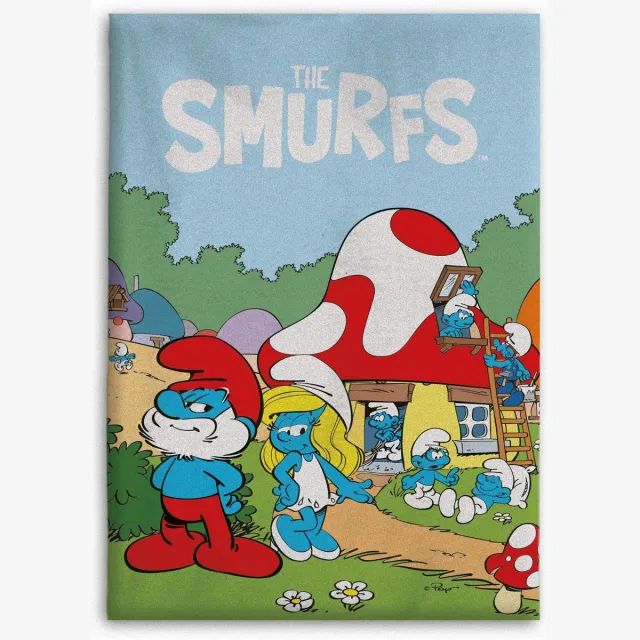De Smurfen Fleeceplaid Grote Smurf - 110 x 150 cm - Polyester Multi