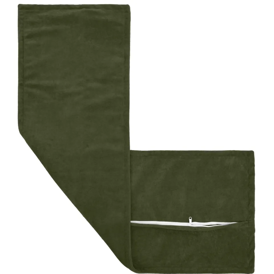 vidaXL Kussensloop HOUTEN Groen 40 x 145 cm Microfiber Fleece, foto 3