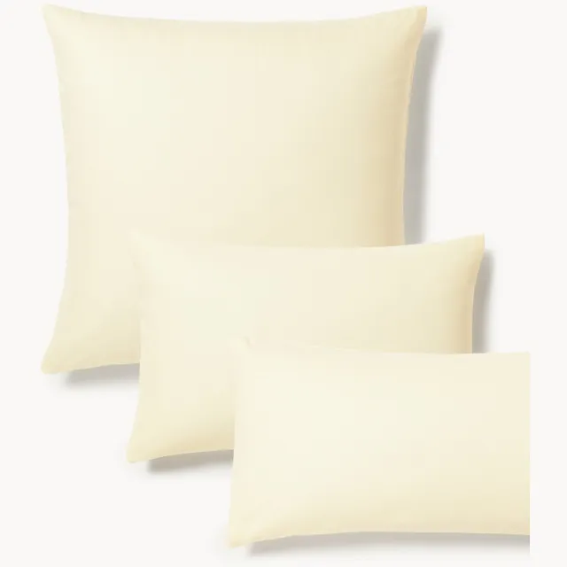 Westwing Collection Flanellen kussenhoes Biba Geel