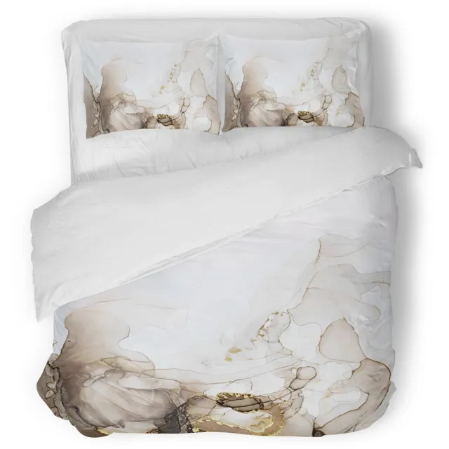 Eleganzzz Dekbedovertrek Flowing Serenity - Soft Beige - Dekbedovertrek 200x200/220cm - Micropercal -Tweepersoons - Dekbedovertrekken - Abstract Dekbedovertrek