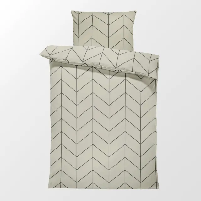bedlin Dekbedovertrek Flanel - Winter - 1 persoon - Grate Beige