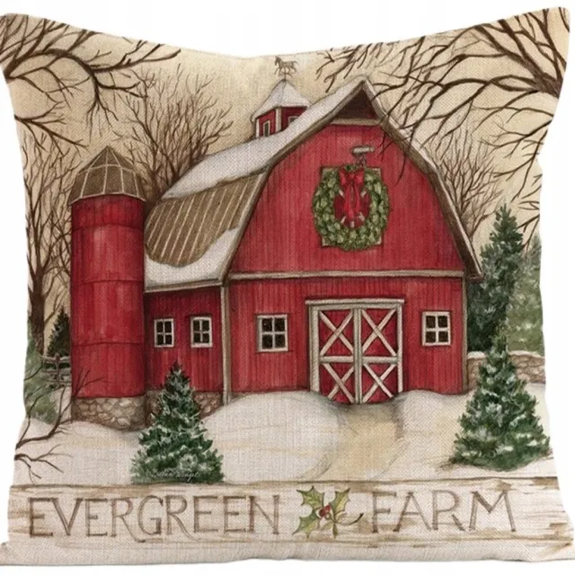 eCarla Kerst Kussenhoes Decoratief 45x45cm - Feestelijke Sfeer Multicolor