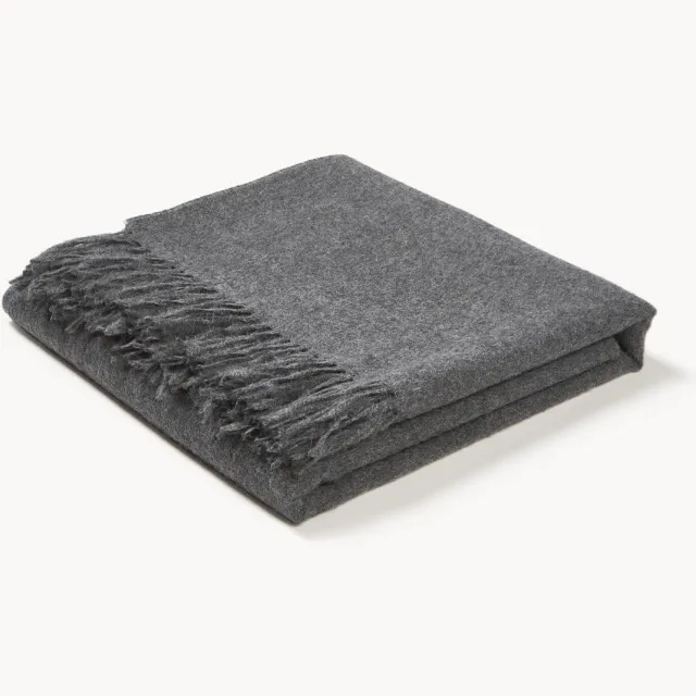Elvang Plaid Luxury uit baby-alpacawol Grijs