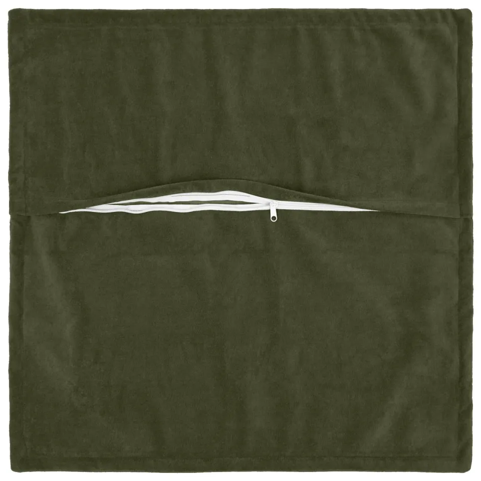 vidaXL Kussensloop 2 st HOUTEN Groen 80 x 80 cm Microfiber Fleece, foto 3