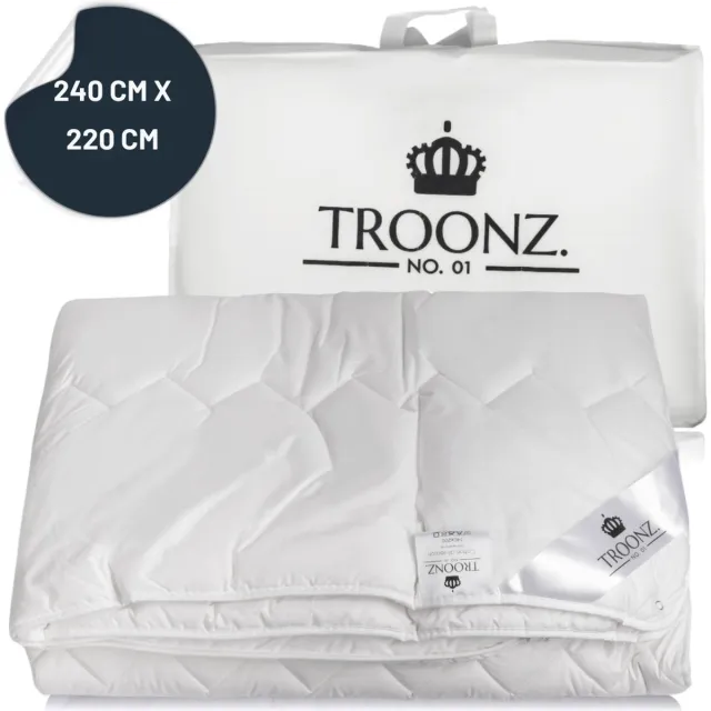 Troonz Dekbed Livorno 240x220 cm - 100% Katoen - Luxe en Zacht Katoen - Zomer Dekbed - Tweepersoons Dekbed Wit