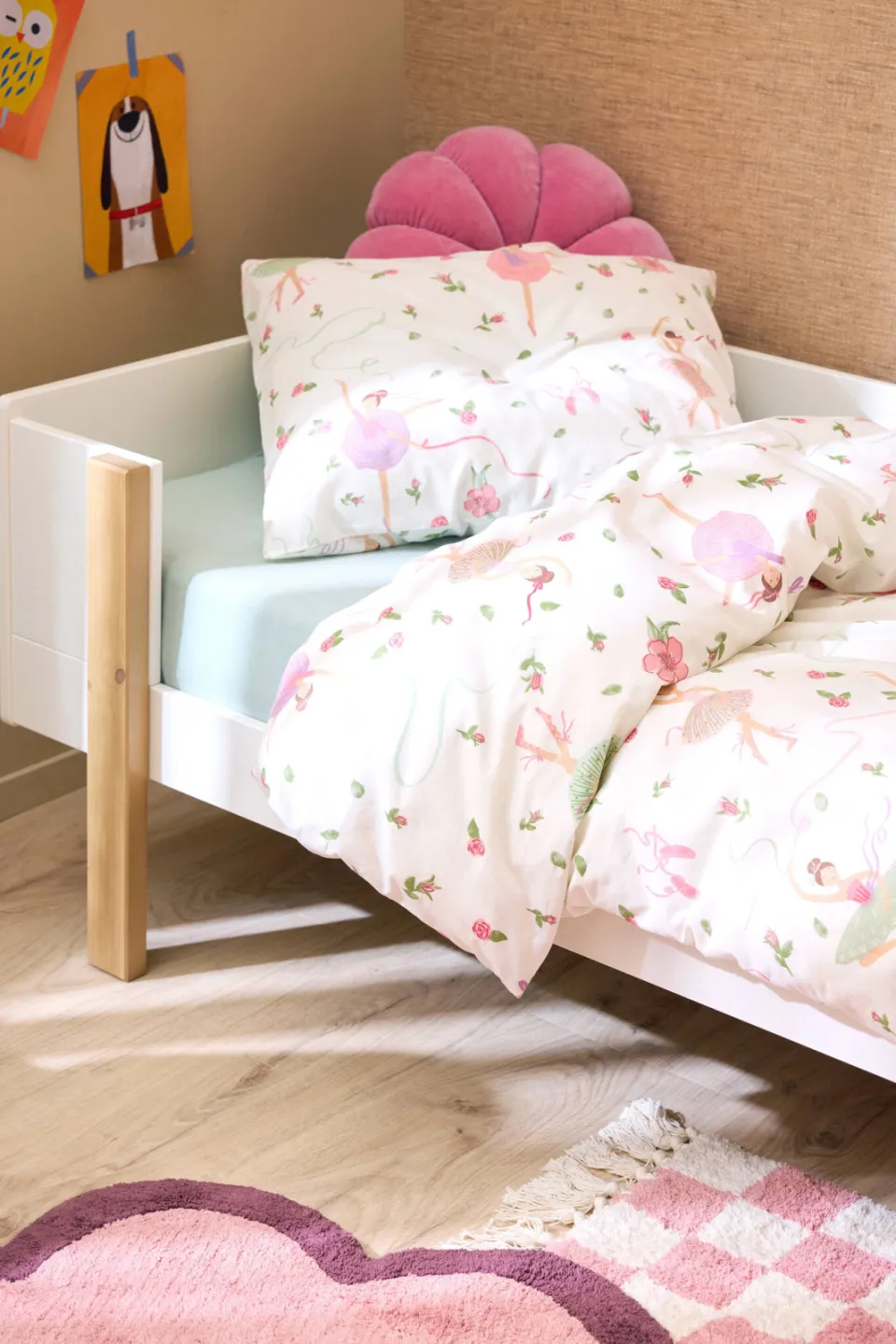 NOUS Kids ballerina katoenen dekbedovertrek kinderbed (120x150 cm) multi, foto 5