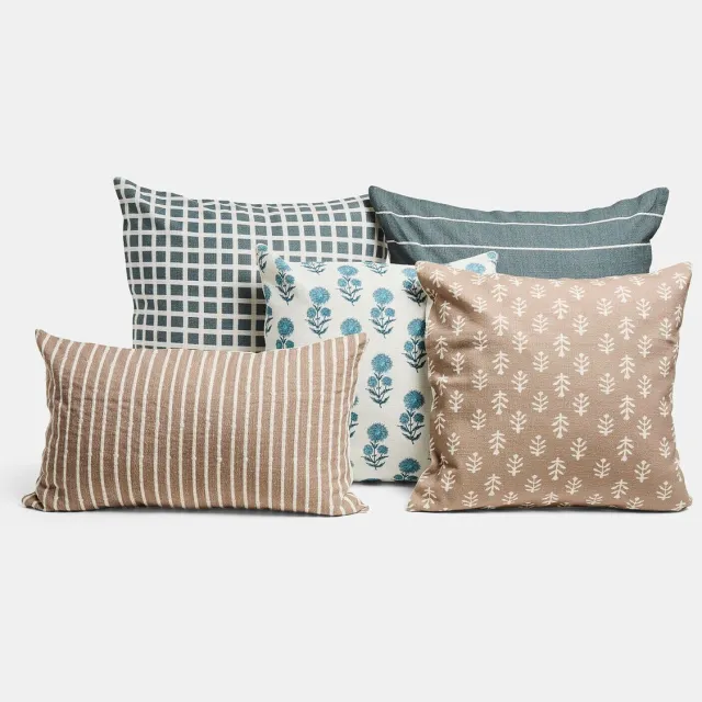 Loberon Kussenhoes set van 5 Xantelle bont
