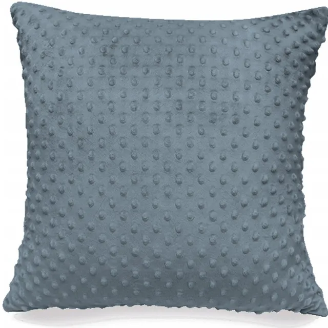 Fitizzio Grijze Minky Kussenhoes 40x40cm - Zacht Velours Decoratief Donkergrijs