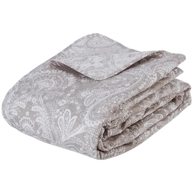 Atmosphera Luxe bedsprei deken MARIE beige 240 x 260 met slopen