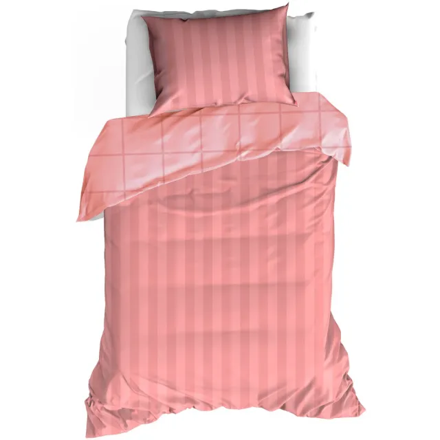 De Witte Lietaer Dekbedovertrek Zygo Blush - 140 x 200/220 + 60 x 70 cm - Katoen Satijn