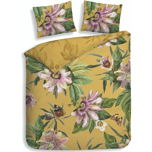 Heckettlane Sara Dekbedovertrek - Lits-jumeaux - 240x200/220 cm - Yellow