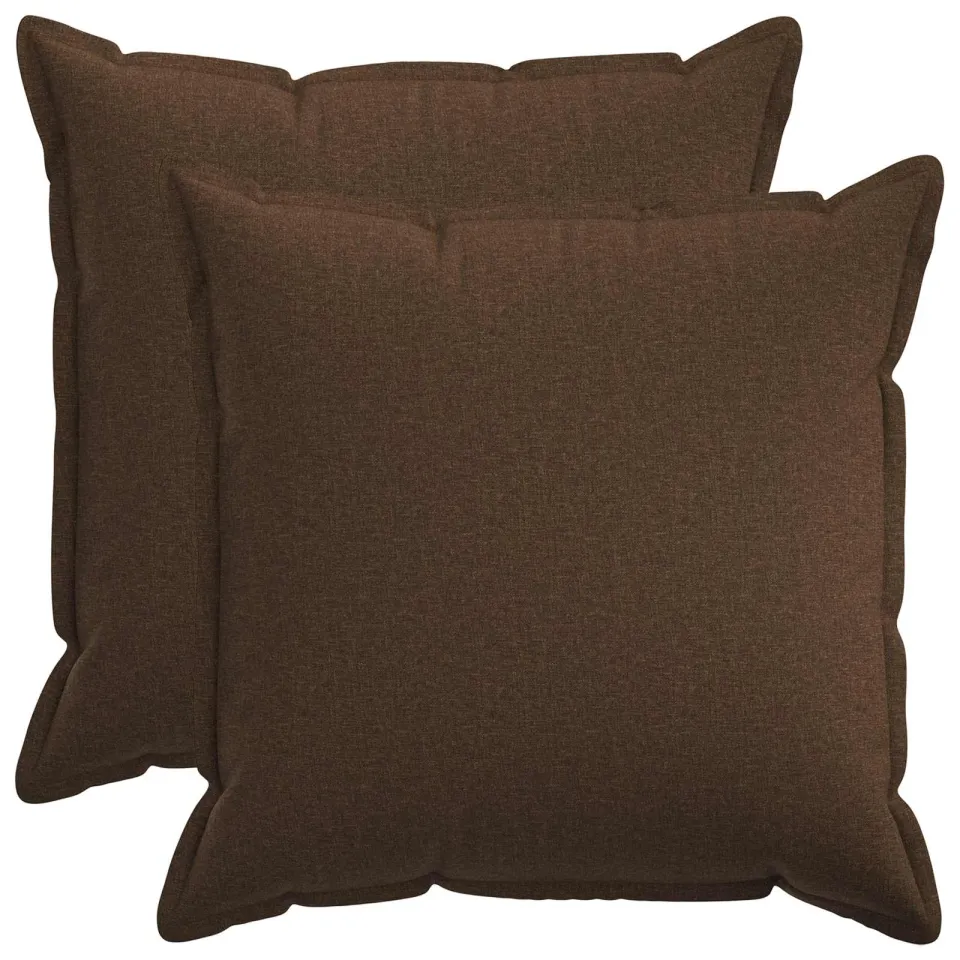 vidaXL Kussensloop 2 st HOUTEN Bruin 65 x 65 cm Faux Linnen