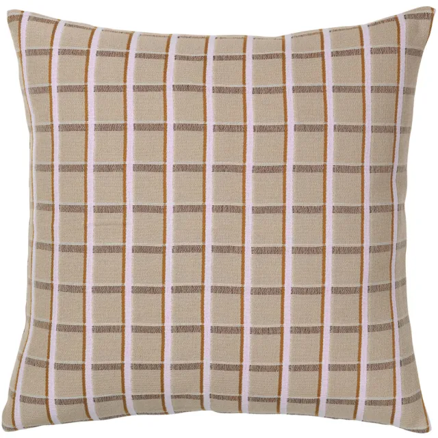 Broste Copenhagen Zappa kussenhoes beige Grijs