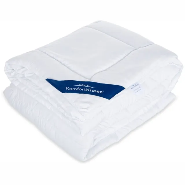 MKS. Dekbed 135x200 cm – Allseason Dekbed voor het Hele Jaar – Katoensatijn – Microvezel Vulling – Wasbaar op 60 °C – Eenpersoons Wit