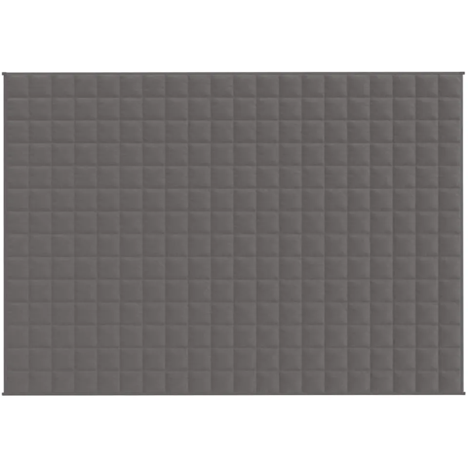 vidaXL Verzwaringsdeken 138x200 cm 10 kg stof grijs