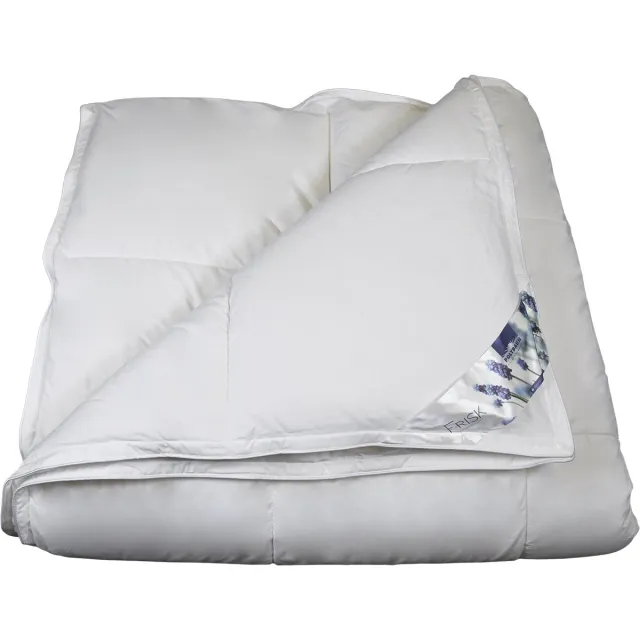 Polydaun Frisk dekbed - 4-seizoenen - gerecyclede Isocraft® vulling - 100% fijne katoenen tijk - 140x220 cm wit
