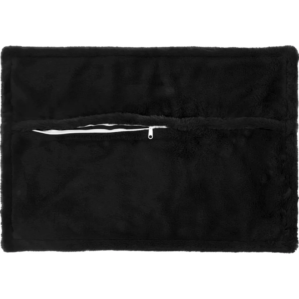 vidaXL Kussensloop 6 st HOUTEN Zwart 50 x 70 cm Nep Konijnenbont, foto 4