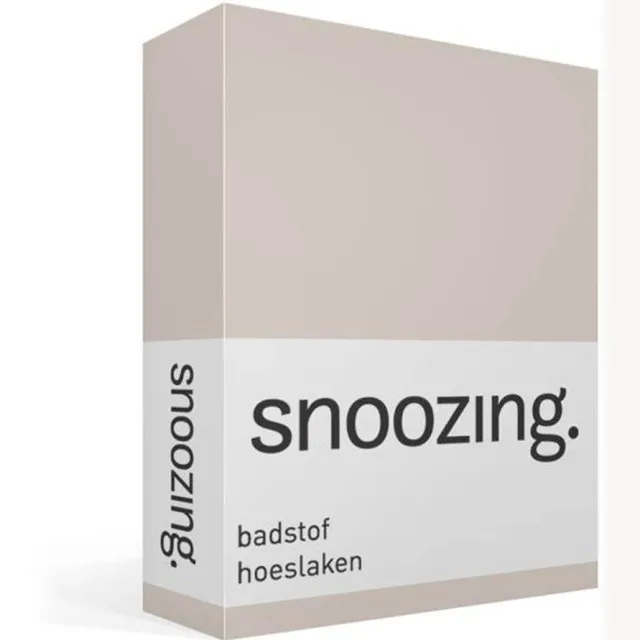 Snoozing badstof hoeslaken - 160x210/220 of 180x200 cm - Lits-jumeaux - Zand
