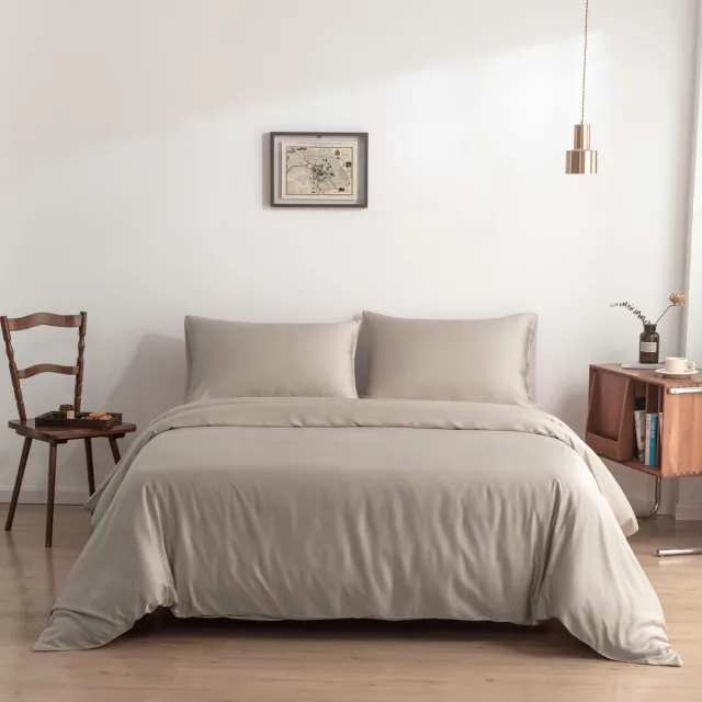 Boomba Bamboo Bamboe dekbedovertrek Soft Taupe beige 140x220 cm - zacht, ademend & duurzaam | Boomba Bamboo®