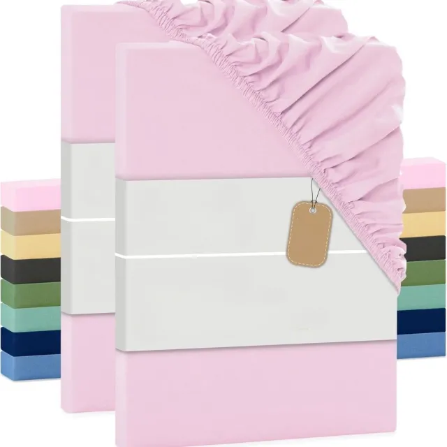 DailySupplies® Matrasovertrek 160x200 - Hoeslaken - Matrashoes - Super Zacht - Roze