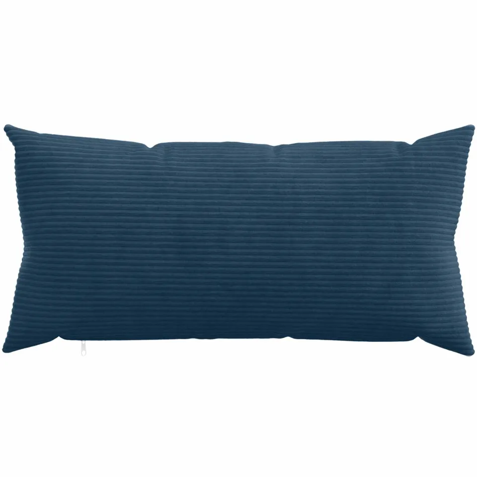 vidaXL Kussensloop 2 st HEERLEN Marineblauw 40 x 80 cm corduroy