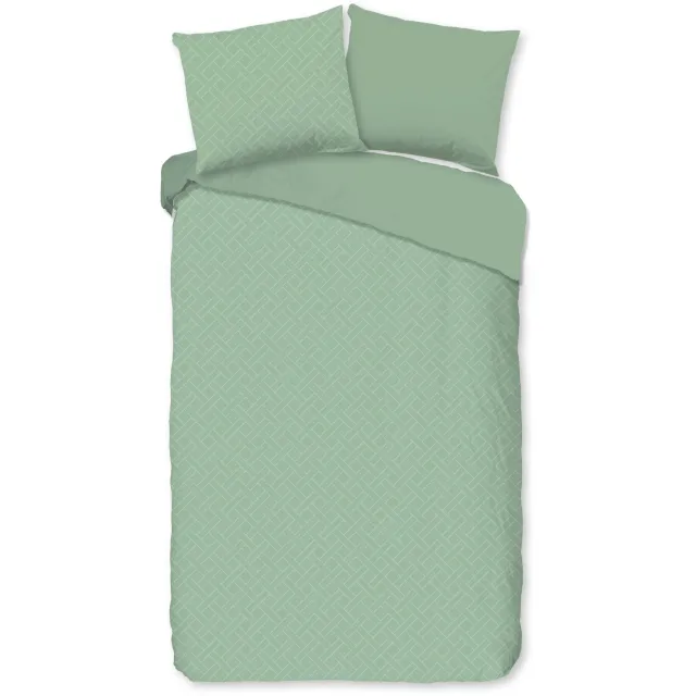 Pure dekbedovertrek droogboeket en vlinder - 1 persoons 140x200/220 cm - Lichtsalie - Microvezel Light Sage