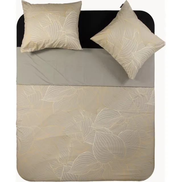 Y-not® Y-NOT - Dekbedovertrek met kussenslopen - Dance In The Sun Taupe Goud - 2 Persoons - 200x200/220 cm