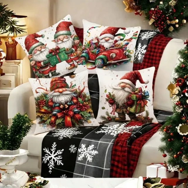Sa.Co Decoratieve Kerst Kussenhoes 45x45cm - Feestelijke Sfeer Multicolor