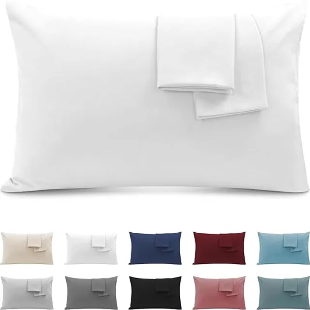 Famanu Kussenslopen Voor Tweepersoonsbed 50x90cm, Set van 2 Kussenslopen In Premium Microvezel 110GSM Met Onzichtbare Rits, Zacht en Ademend, – Wit. Een veelzijdige en handige keuze voor dagelijks gebruik in en om het huis.