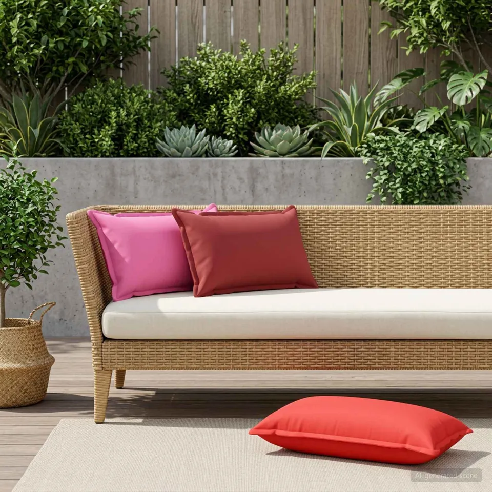 vidaXL Kussensloop 6 st HOUTEN Rood 40 x 70 cm Polyester, foto 2