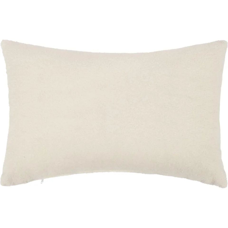 vidaXL Kussensloop 2 st HEERLEN Crèmekleurig 50 x 75 cm Bouclé