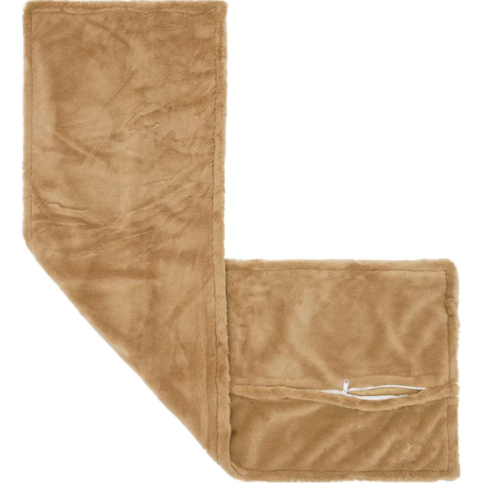 vidaXL Kussensloop 2 st HOUTEN Taupe 40 x 145 cm Nep Konijnenbont, foto 4