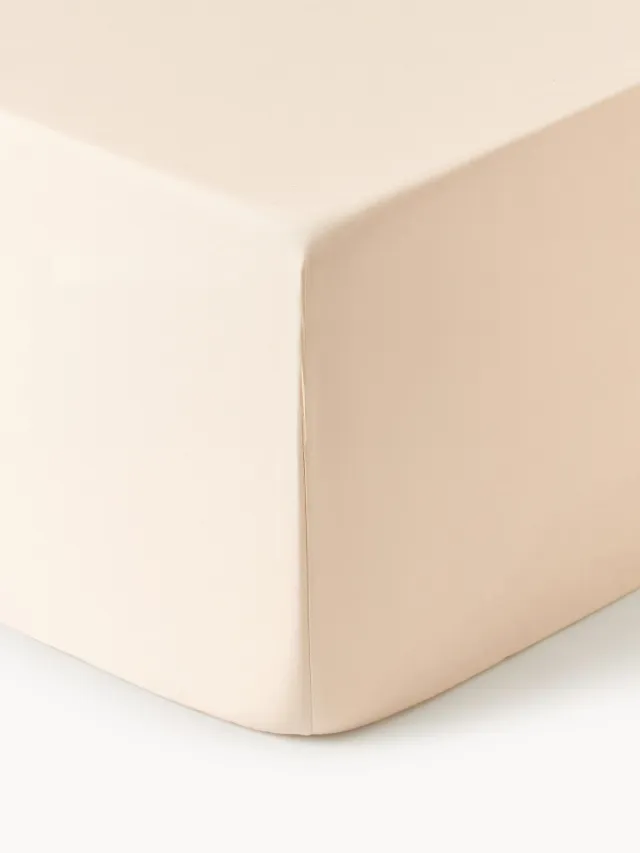 Westwing Collection Divan hoeslaken Premium van katoensatijn Roze