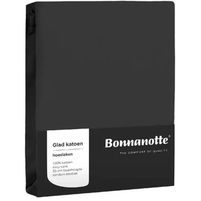 Bonnanotte Hoeslaken Katoen Donker Grijs 80x200