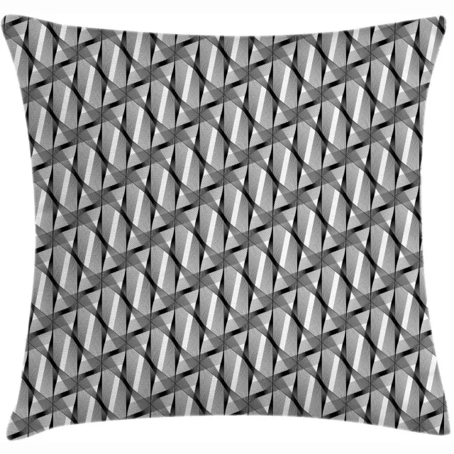 ABAKUHAUS Abstracte kussenhoes – geometrisch 50x50 cm – monochroom Koksgrauw