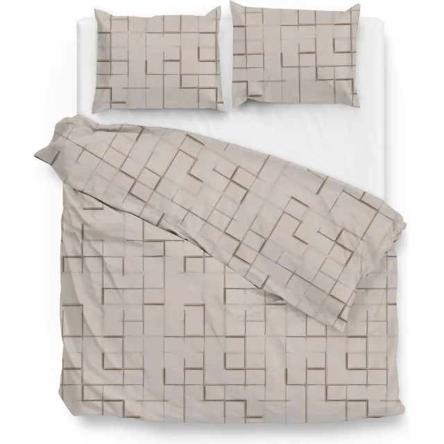 Zohome Nojiz Dekbedovertrek - Flanel - Natural Taupe